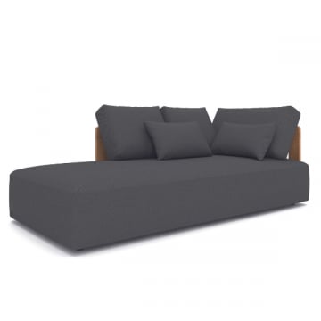 Ligbank tuin Raphael | 100 x 208 x 58 cm | Zwart