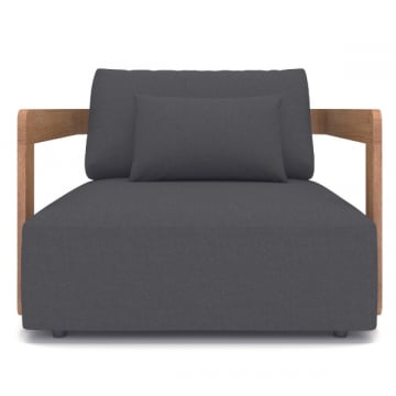 Fauteuil voor buiten Raphael agora - teakhout/zwart