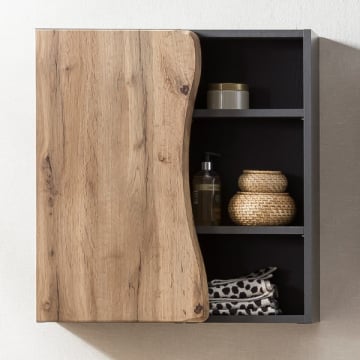 Hangkast Karan 60cm 1 deur - eik/antraciet