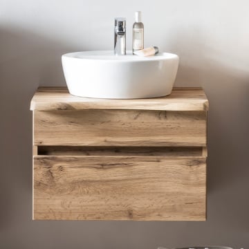 Wastafelmeubel Vikas 61cm 2 lades - eik