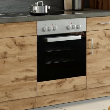 Onderkast Sorrella 60cm voor oven en kookplaat - eik/beton