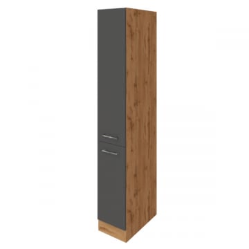 Apothekerkast Sorrella 30cm 2 lades - antraciet/eik