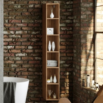 Open kolomkast Malvo 25cm 5 legplanken - eik