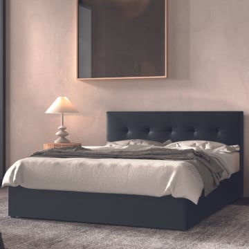 Kofferbed Peggy 160x200 cm incl. lattenbodem -zwart
