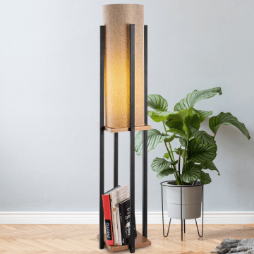 Lampana Vloerlamp | Metalen Lamphuis | Zwart Koper