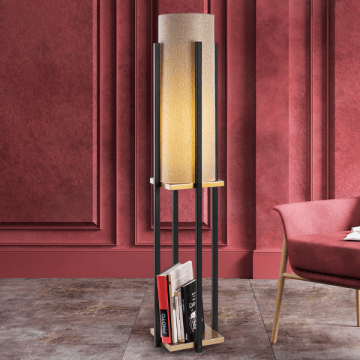 Lampana Staande Lamp - Zwart Goud, 64 cm Hoogte