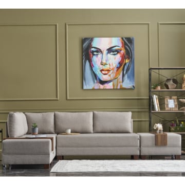 Hoekzetel Balcab Home | 210 x 280 x 70 cm | Lichtbeige