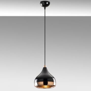 Opviq Kroonluchter | IJzeren Behuizing | 17cm Dia | Verstelbare Hoogte | Zwart Koper