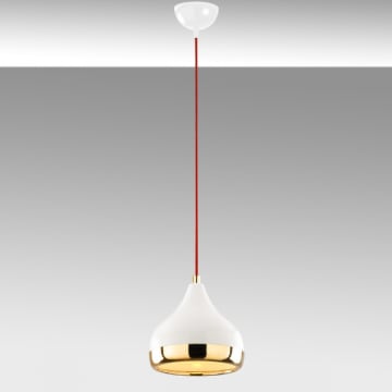 Opviq Kroonluchter | 17cm Diameter | 112cm Hoogte | Verstelbare Hoogte | Wit Rood Goud