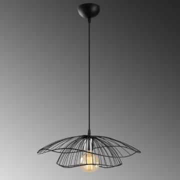 Opviq kroonluchter | METAL BODY | 50 cm Diameter | 111 cm Hoogte | Verstelbare Hoogte | Zwart