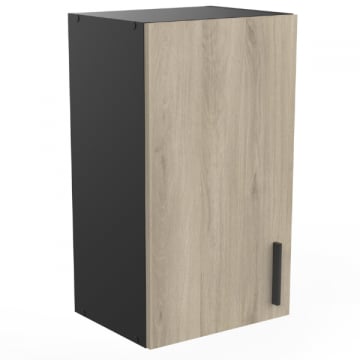 Hangkast Romanie 40 cm 1 draaideur en 1 legplank-Kronberg eik/matzwart