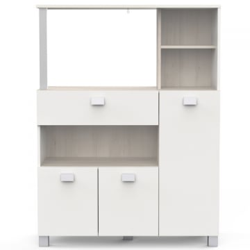 Tweede kans Microgolfkast Basiel-mat wit/acacia