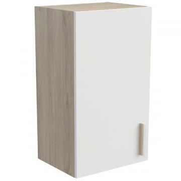 Hangkast Romanie 40 cm 1 draaideur en 1 legplank-Kronberg eik/mat wit