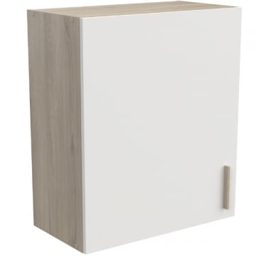 Hangkast Romanie 60 cm 1 draaideur en 1 legplank-Kronberg eik/mat wit