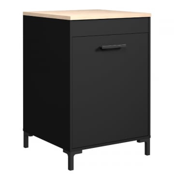 Keukenonderkast Cobalt 60cm - zwart/eik