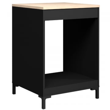 Keukenkast voor oven Cobalt 60cm - zwart/eik