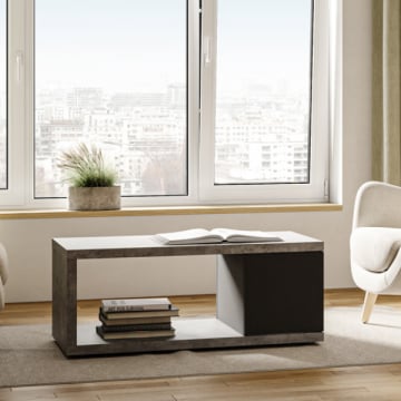 Salontafel Bérinne-zwart/beton