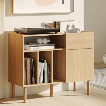 Platenkast Vina-eik