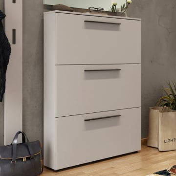 Schoenenkast Jonas 100cm met drie deuren - kasjmier beige