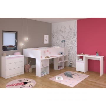 Slaapkamerset Rue | Halfhoogslaper, Commode, Bureau
