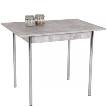 Eettafel Kolette 75x55 cm-beton/chroom