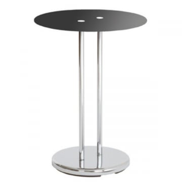 Salontafel Sebastian - 40x40x55 cm - Zwart/staal
