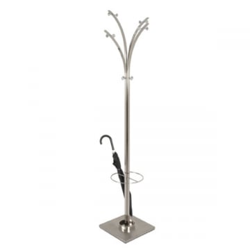 Kapstok Koen met parapluhouder - 45x45x187 cm - Staal/glanzend