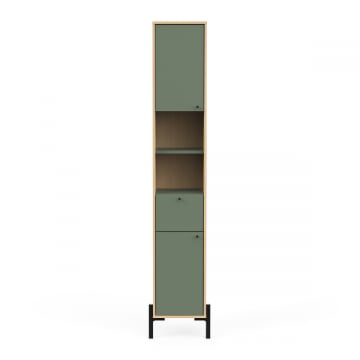 Kolomkast Elisa - 32,80x39x201,50 cm - Mintgroen/spaanplaat