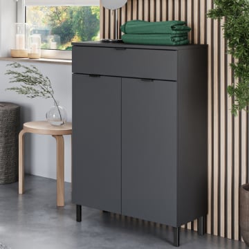 Opbergkastje Arcadia met 2 deuren & 1 lade - grafietgrijs