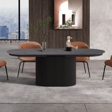 Verlengbare eettafel Lagos | 180-220 x 110 x 75 cm | Donkerbruin