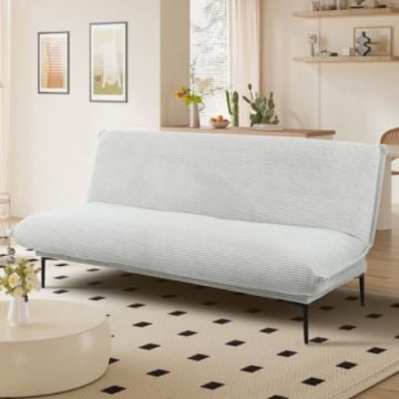 Slaapbank Melissa | Met koudschuimmatras | 190 x 82 x 83 cm | Wit