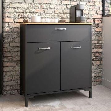 Bijzetkastje Manchester | 81 x 41 x 90 cm | Helvezia Oak-design