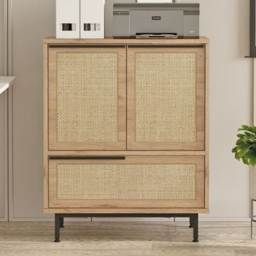Bijzetkast Woody Fashion | 75 x 36 x 90 cm | Walnoothouten design