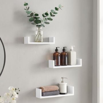 Wandplankset Bogey | Kleine, middelgrote en grote wandplank | Wit