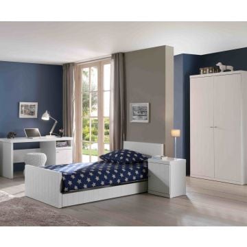 Kinderkamer Robin 7 - 90x200cm met lattenbodem - wit