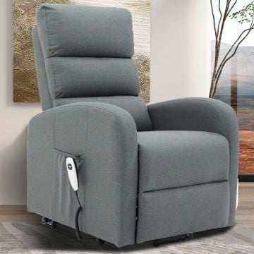 Relaxfauteuil Bruges met opstahulp | elektrisch verstelbaar | donkergrijs