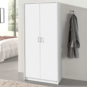 Kledingkast Ray 80cm met 2 deuren - wit