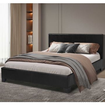 Tweepersoonsbed Miro 140x200 - zwart