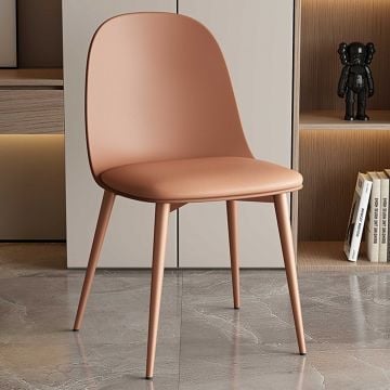 Terracotta stoel Jasmin uit polypropyleen met PU zitting | Metalen poten | H81 x B51 x D44 cm
