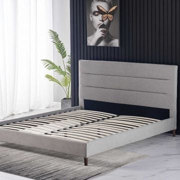 Tweepersoonsbed Zulema 140x200 - grijs 