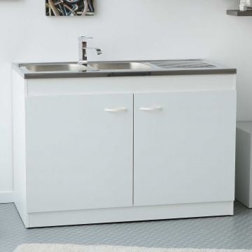 Onderkast voor spoelbak 2 deuren (120cm)