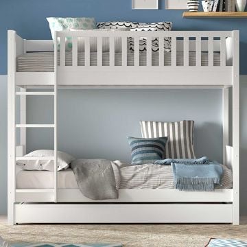 Stapelbed Scottie met bedlade - wit
