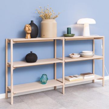 Boekenrek Braidwood - 169x30x88cm - witte eik