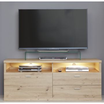 tv-meubel Echo | 150 x 45 x 62 cm | Met verlichting | Artisan Oak