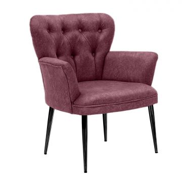 Fauteuil Woody Fashion | velours | oudroze