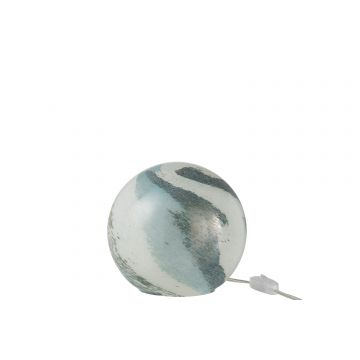 Lamp dany strepen rond glas blauw-groen small
