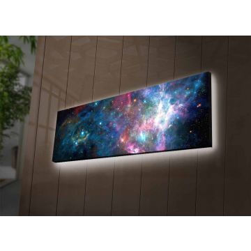 Ledda Multicolor Led Canvas 30x90cm | Houten Frame | Batterijgevoed