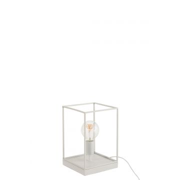 Lamp 1 lamp rechthoekig frame metaal wit small