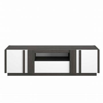 Tv-meubel Gaston 180cm - zwart hout/wit