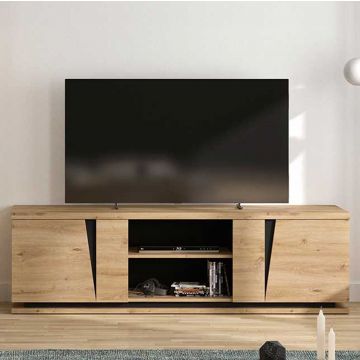 Tv-meubel Split 2 deuren 181cm - artisan eik